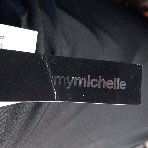 My Michelle cocktail dress black bare back Large.   New - Picture 6 of 6